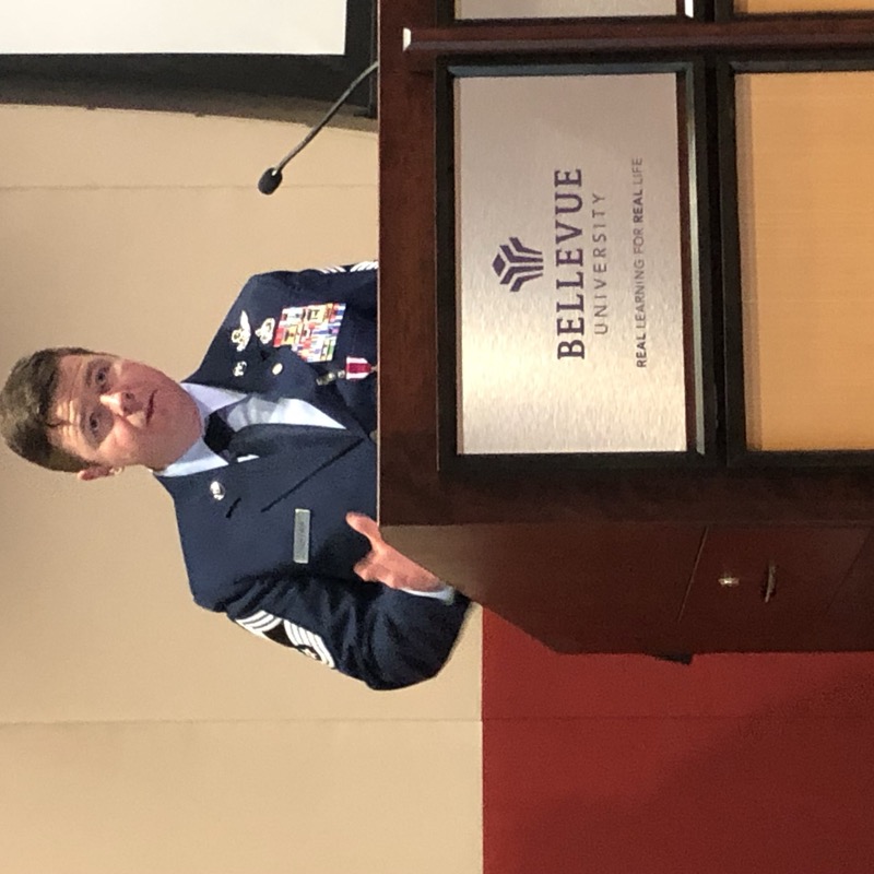 Kearny speaking at a community event