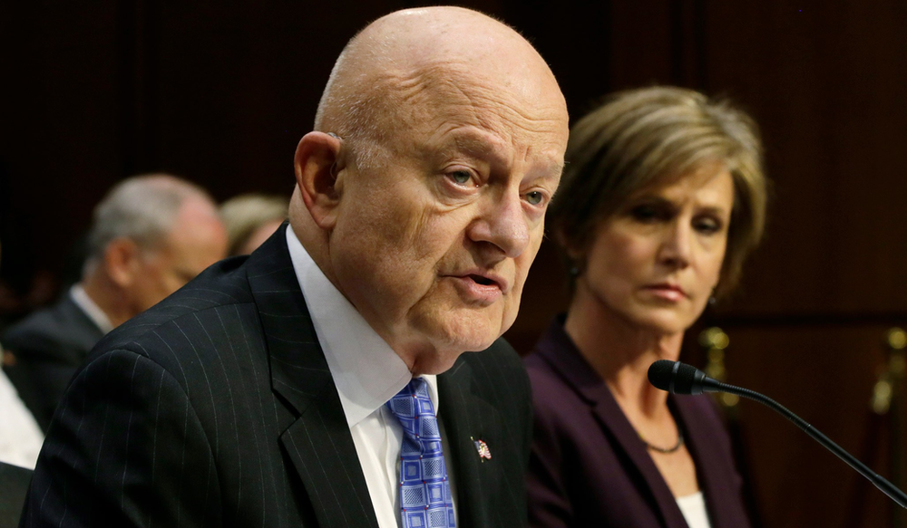 Clapper and Dep AG Yates, 2017 (Jim Bourg/Reuters)